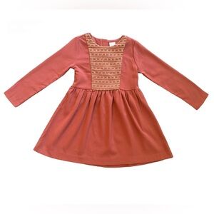 Edgehill Collection rust brown colored embroidered dress size 4t